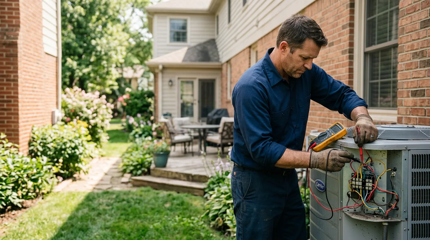HVAC technician working near North Springfield, VT